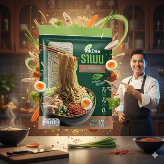 KETO 3แถม1 เส้นโปรตีนปลาผสมไก่ เสริมใยอาหาร (ผักเหลียง) ขนาด 100 g