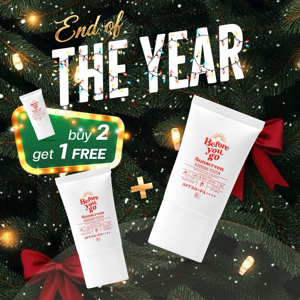 Before You Go Sunscreen ☀️🌈 SPF50+ PA++++ (30ml) နေ့စဉ်သုံး ဆန့်ခိုင့်/ကာကွယ်နေကာ