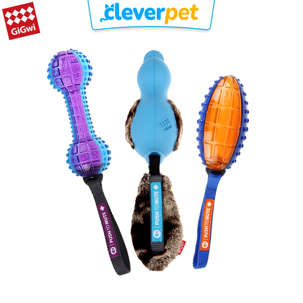 [ส่งฟรี🇹🇭] GiGwi ของเล่นสุนัข Push to Mute ลูกบอลสุนัข หมา แข็งแรงทนทาน Dog Toy CleverPet