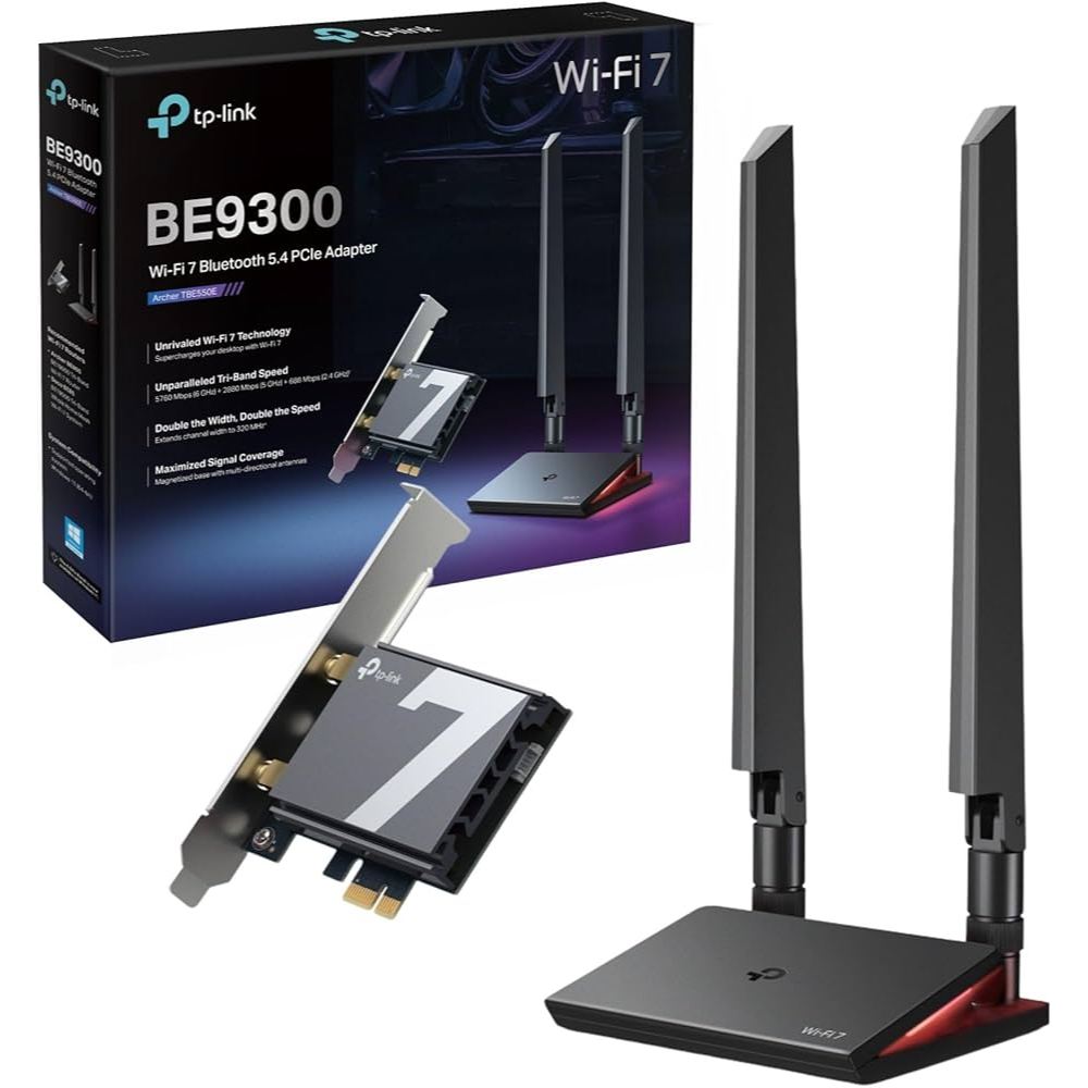 TP-LINK (Archer TBE550E) BE9300 Wi-Fi 7 Bluetooth 5.4 PCIe Adapter