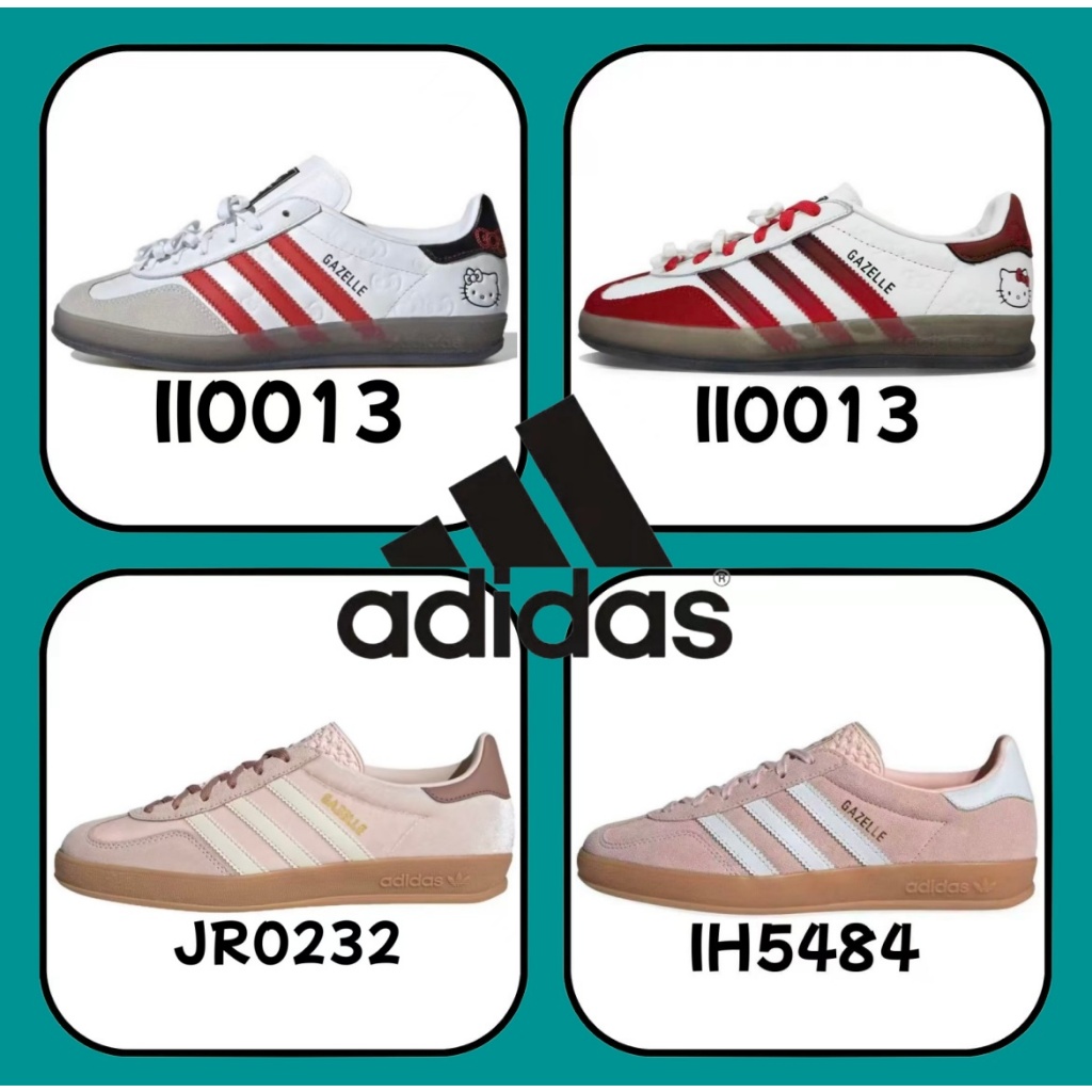 《ของแท้ 100 %》adidas spezial Samba OG gazelle II0013 JR0232 สีขาว สีแดง สีชมพู สีดำ