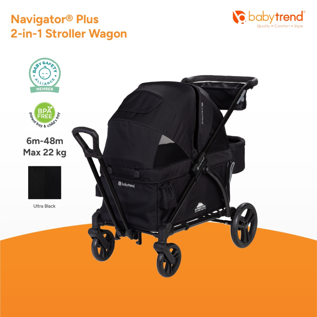 Baby Trend - Navigator® Plus 2-in-1 Stroller Wagon รถเข็นเด็ก สำหรับ 2 คน (รถเข็นสัตว์ รถเข็นของ)