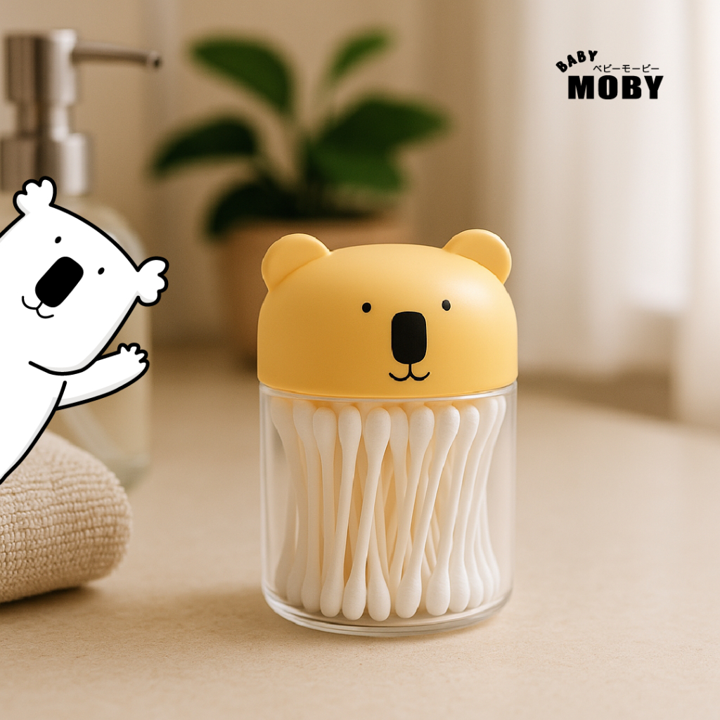 Baby Moby علبة أعواد قطن بآذان دب — صورة 2