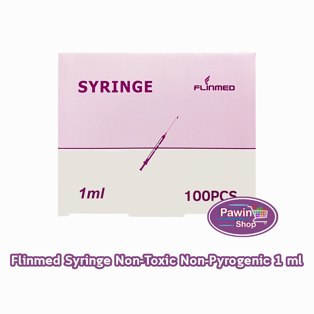 Flinmed Syringe ไซริงค์ กระบอกฉีดยา ไม่มีเข็ม 1 ml. บรรจุ 100 ชิ้น (1 กล่อง) CC 3201 ล้างจมูก ป้อนยา