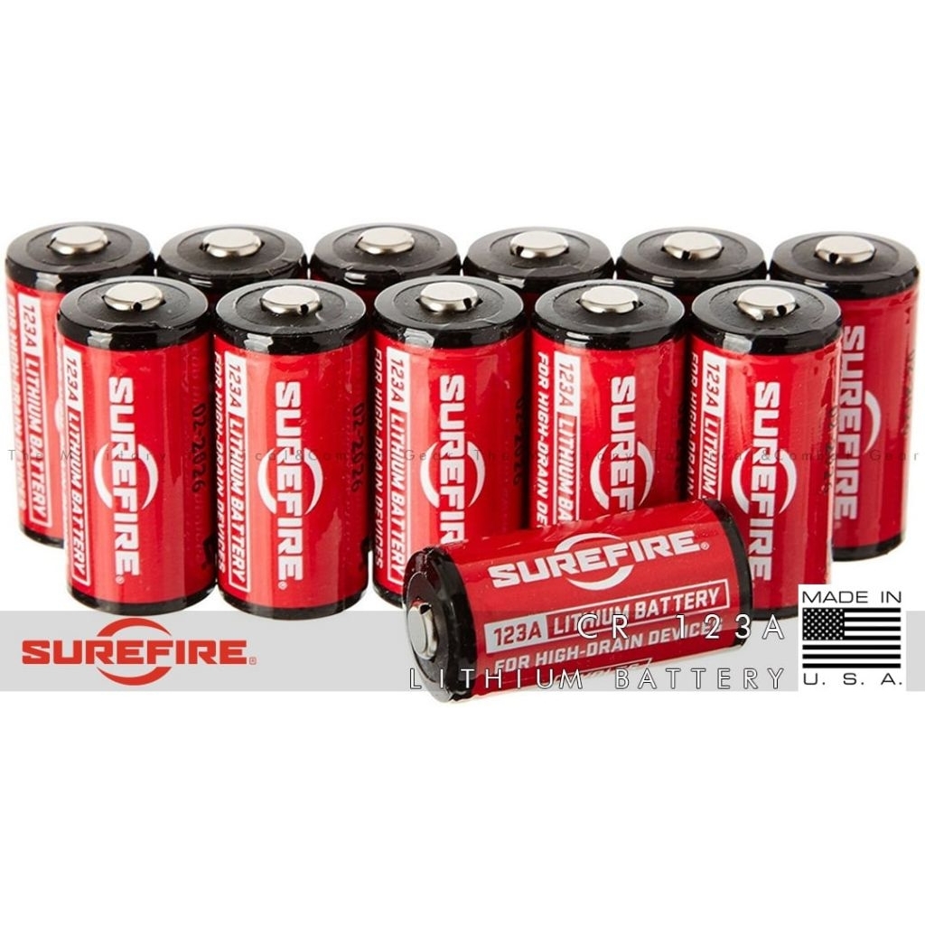 ก้อน ถ่าน Surefire CR-123A Lithium Battery ล็อตใหม่ C123A C-123A CR123A ถ่านไฟฉาย