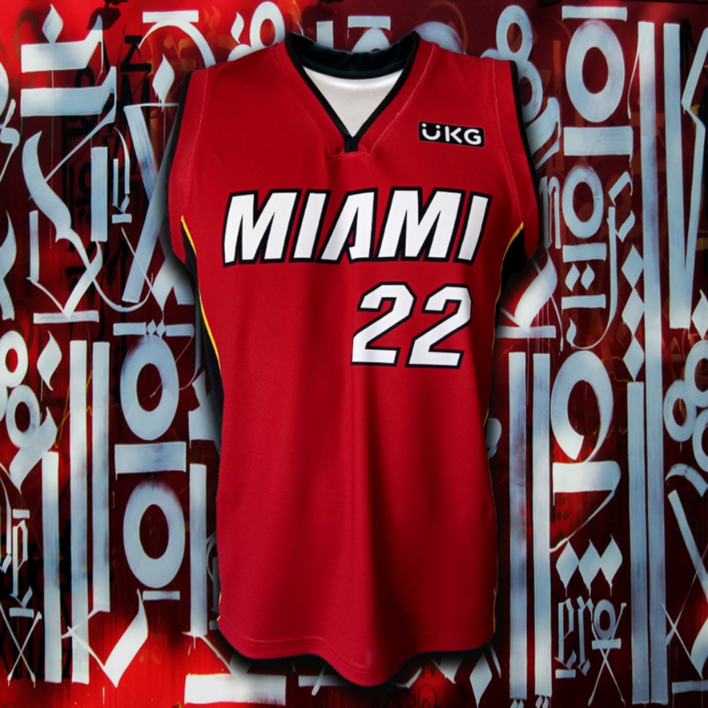 เสื้อบาสเกตบอล ทีม ไมอามี ฮีท รุ่น Statement /Jimmy Butler#22 ไซส์ S-5XL #BK0028