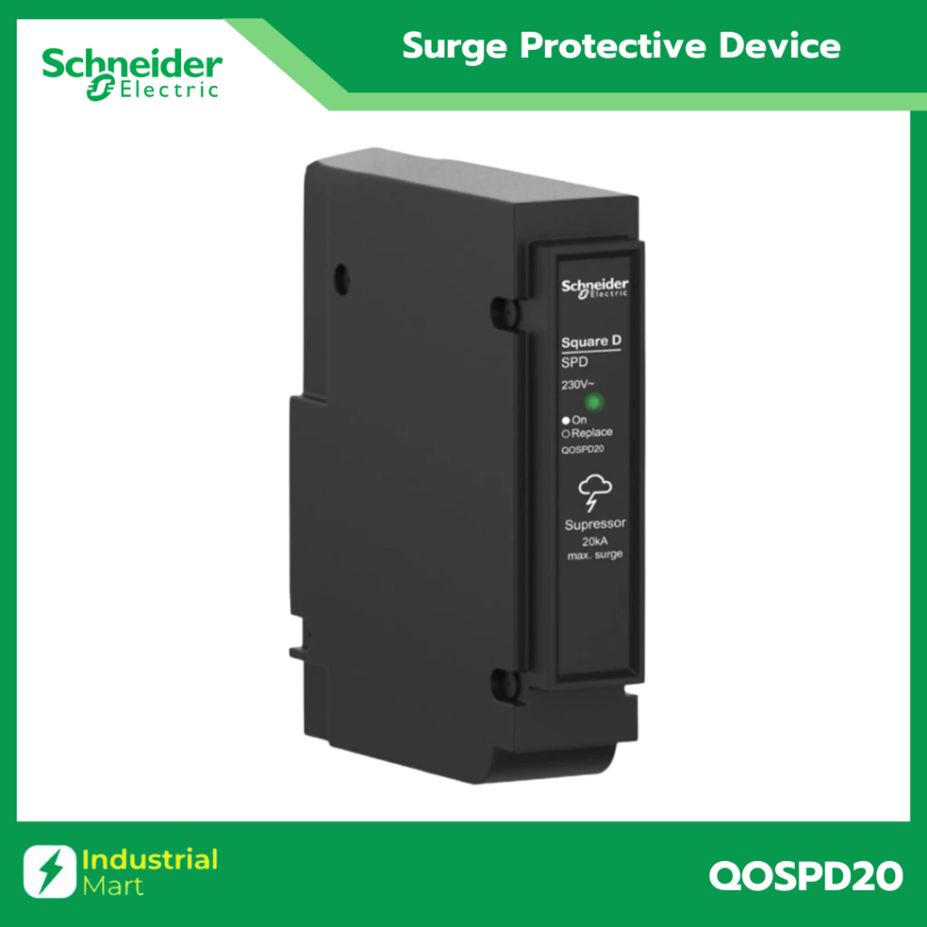 Schneider เสิร์จป้องกันไฟกระชาก (สำหรับตู้โหลดเซ็นเตอร์) Surge Protective Device (SPD) 1P 20kA รหัส 