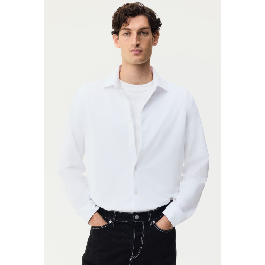 H&M(เอชแอนด์เอ็ม) เสื้อเชิ้ตทรงสลิม Men Slim Fit Shirt 1311969_1