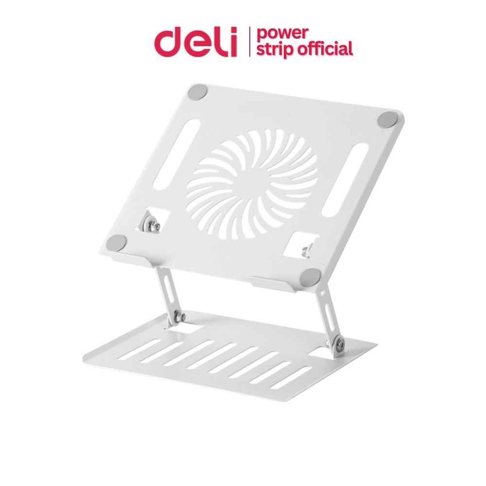 Deli ที่วางแล็ปท็อป  ขาตั้งโน๊ตบุ๊ค พัดลมระบายอากาศ ปรับมุมได้ 360 องศา ซิลิโคนกันลื่น Laptop stand