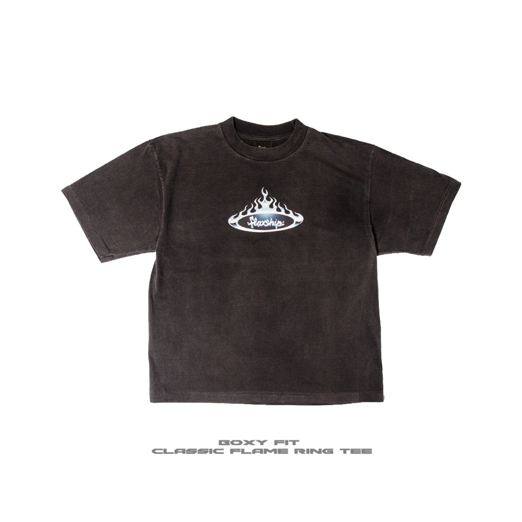"Boxy fit classic Flame ring tee ” เสื้อยืดรุ่น Flame ring