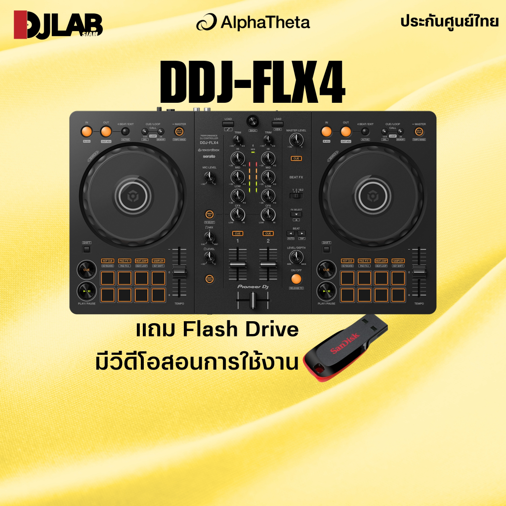 Pioneer DJ DDJ-FLX4  :  2-channel DJ Controller Black
