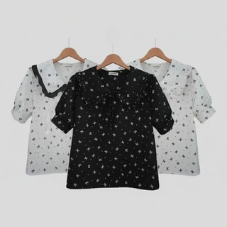 เสื้อผ้าแฟชั่นผู้หญิง เสื้อคอบัว ผ้าครัช รอบอก40นิ้ว