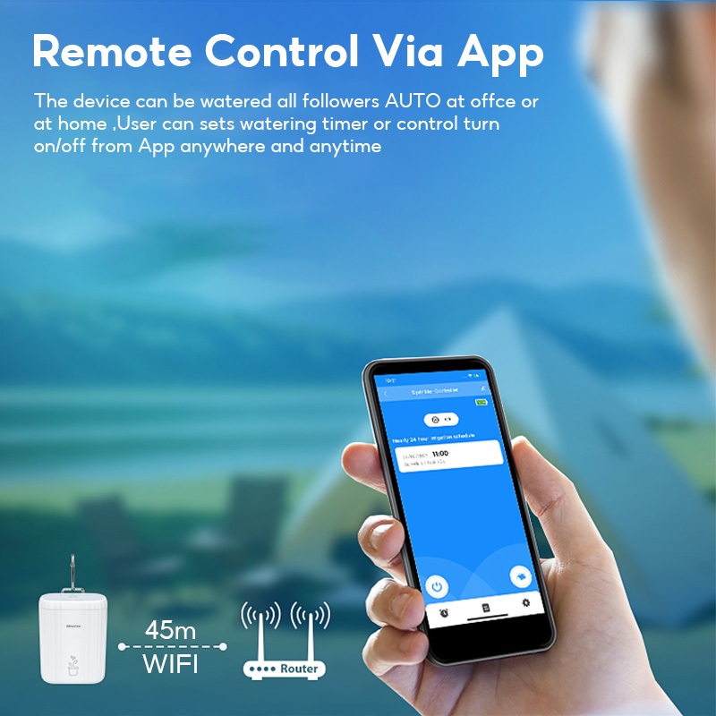 Tuya อุปกรณ์รดน้ําต้นไม้ ระบบรดน้ําอัตโนมัติ WIFI เครื่องตั้งเวลารดน้ำอัตโนมัติ ระบบชลประทานอัตโนมัต - รูปที่ 5