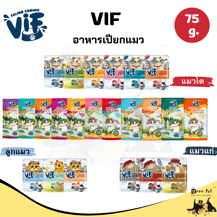 Felina Canino VIF อาหารเปียกแมว ขนาด 75 g.