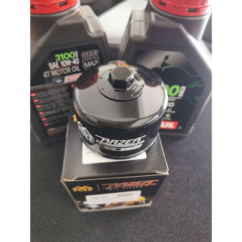 ชุดถ่ายน้ำมันเครื่อง MOTUL 3100 GOLD 10W-40 2 ลิตร ฟรีกรองFR-164 สำหรับ BMW C400 GT, C400X C650 GT