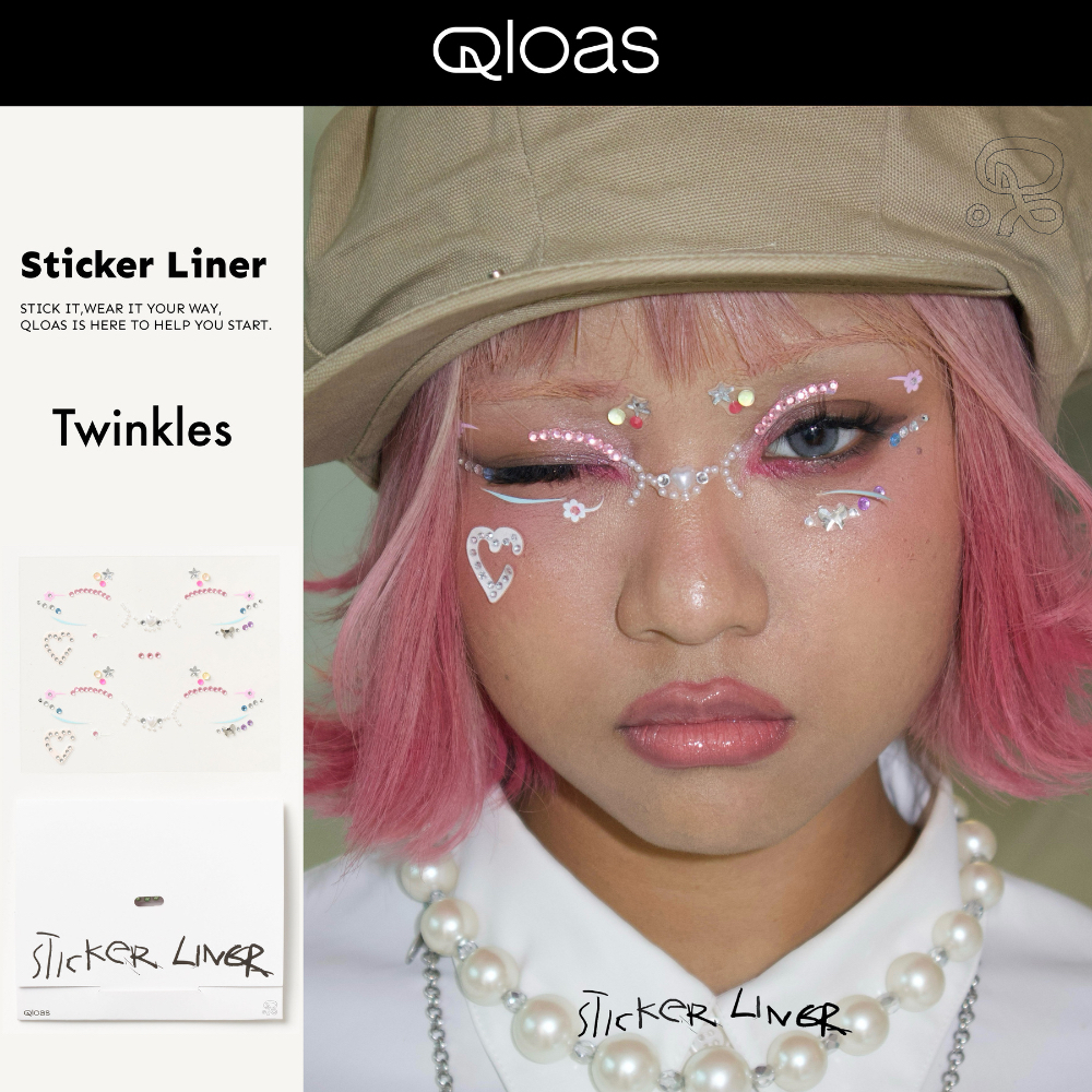 [QLOAS BEAUTY] Sticker Liner Pack Face Gem - TWINKLES