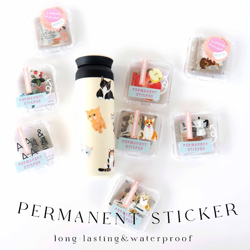 สติกเกอร์ติดถาวร กันน้ำ PERMANENT STICKER