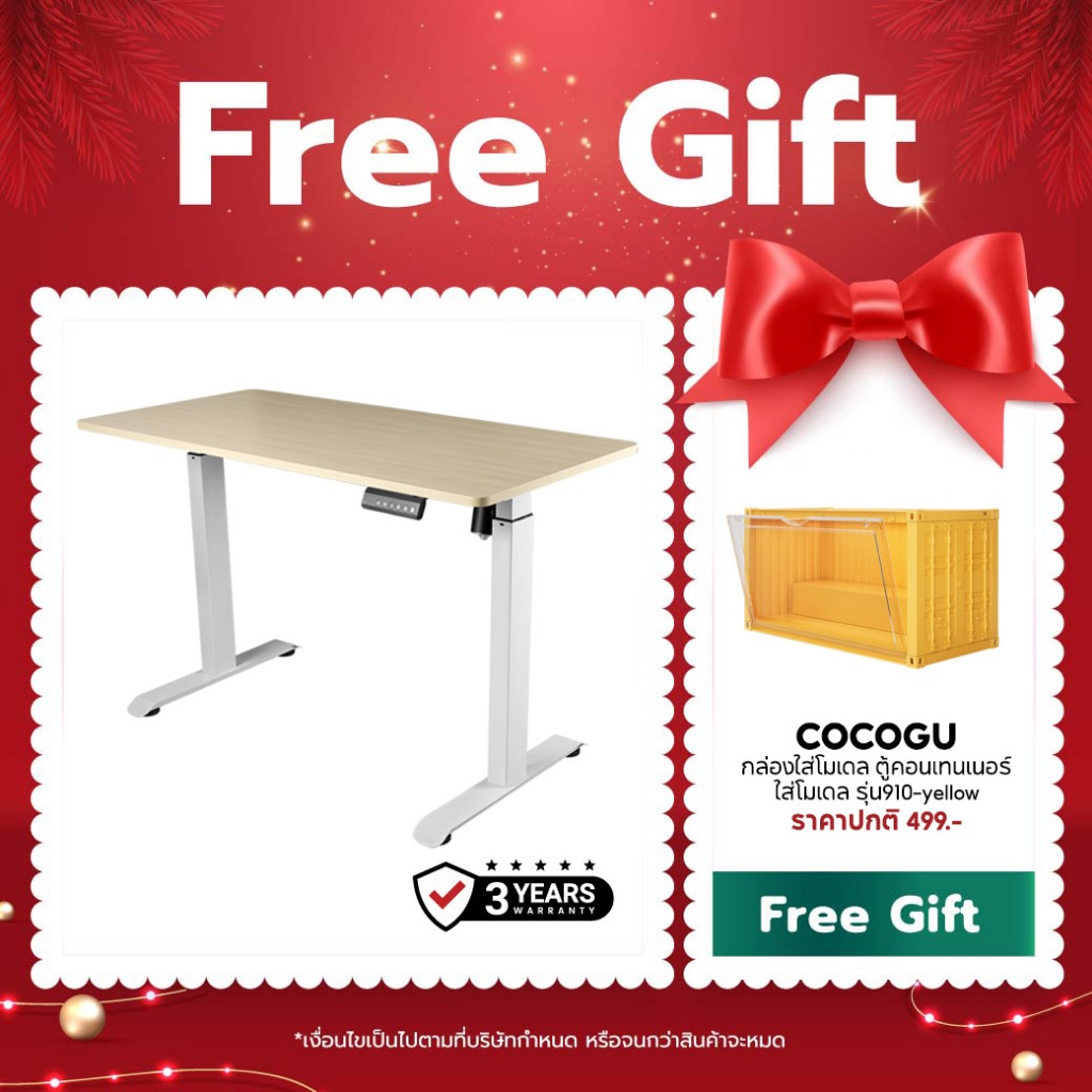 Fennix โต๊ะปรับระดับไฟฟ้า Ergonomic Desk | โต๊ะทำงานเพื่อสุขภาพ ปรับสูง-ต่ำได้ | รับประกัน 3 ปี