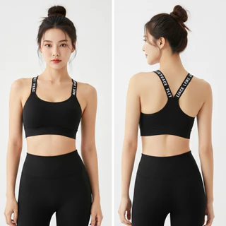 พร้อมส่งจากไทย💥Sanay Bra💥 (N029) สปอร์ตบราสายลายตัวอักษร สายไขว้หลังเก๋ๆ