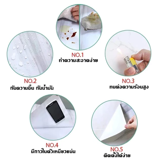 [ราคาส่วนลด ถูกที่สุด] sticker wallpaper หินอ่อน ติดโต๊ะ/ครัว เริ่มต้น 60X100cm กันน้ำกันน้ำมัน เคลือบเงา ทนความร้อน