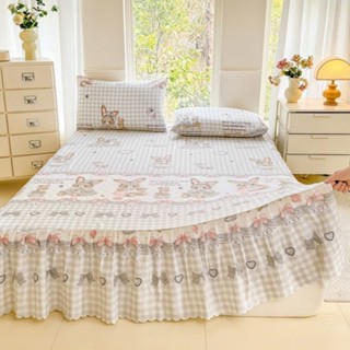 พร้อมส่ง👉️กันไรฝุ่น ผ้าปูที่นอน 5/6 ฟุต ปกป้องเตียงจากฝุ่น เ…