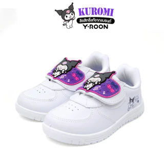 รองเท้าผ้าใบนักเรียนอนุบาล Y-Roon X Kuromi ลายคุโรมิ ลิขสิทธิ์แท้ รุ่นใหม่ล่าสุด มีไฟ รุ่น Y808