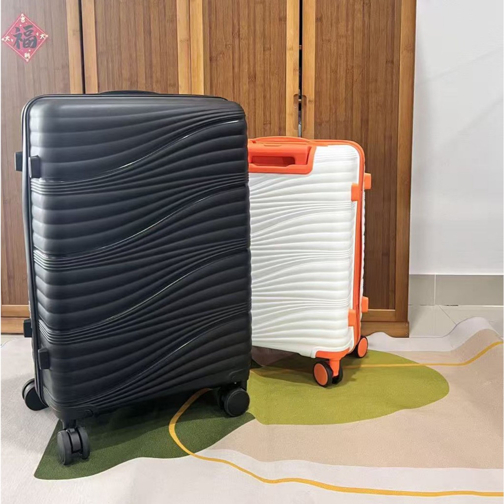 SIMMA กระเป๋าเดินทาง วัสดุ100%PP  14  20  24 นิ้ว กระเป๋าเดินทาง ล้อหมุนได้ 360 องศาอย่างมีสไตล์ น้ำหนัก เบา