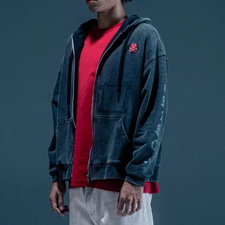 TOKIDOKI เสื้อฮู้ด DOUBLE SKULL ZIP HOODIE