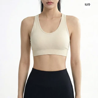 Fit-paradise [ใหม่] สปอร์ตบรารุ่น lrene คอยูสายไขว้หลังสองชั้น High-impact support