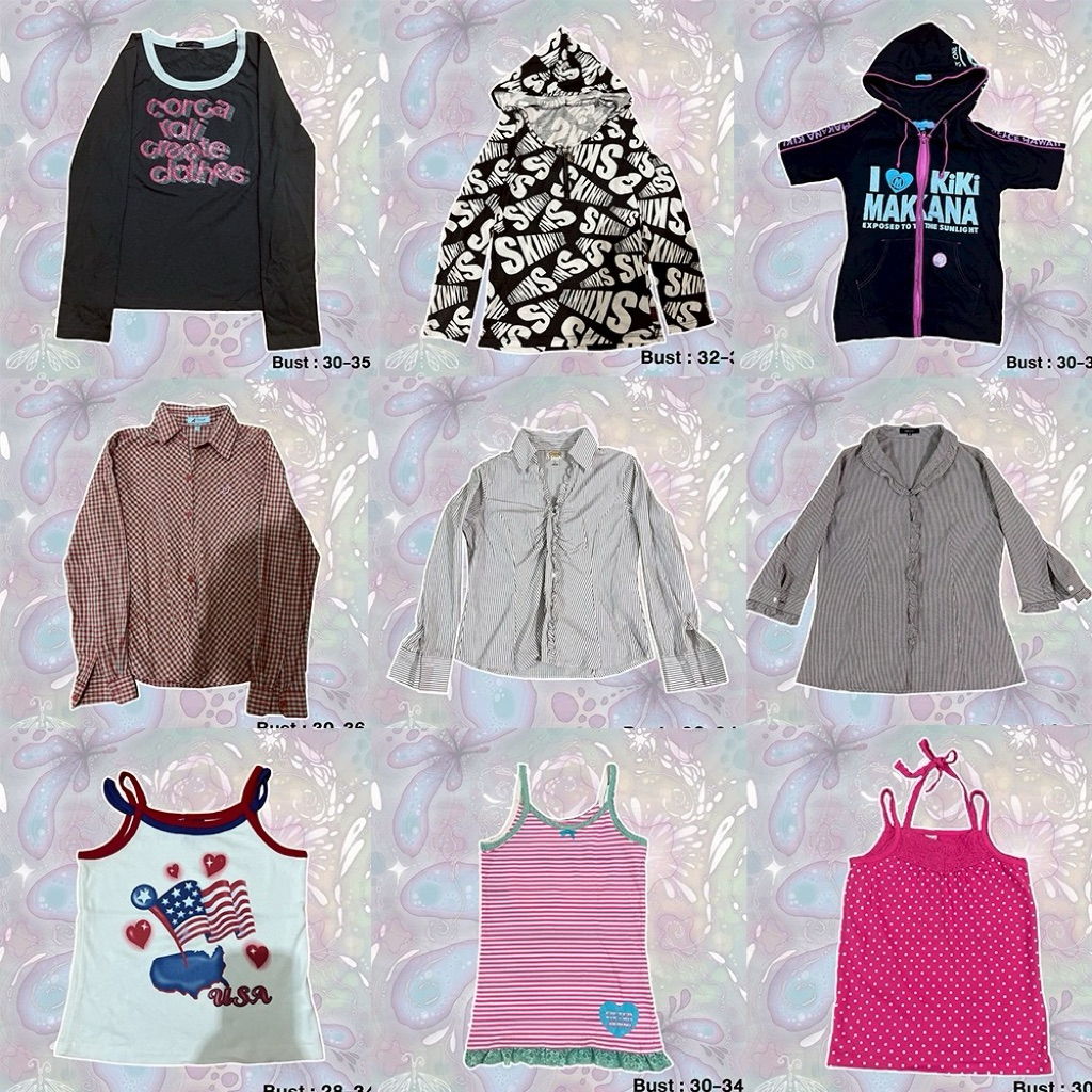 เสื้อผ้ามือสอง Babytee Y2K 90’s fashion (lot 17)