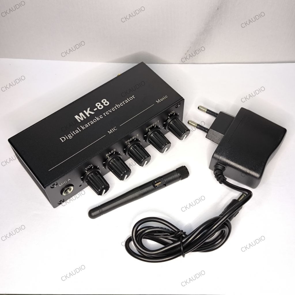MK88 แท้ ปรีไมค์MK88 มีกล่องและadapter ปรีไมค์ คาราโอเกะ เครื่องมิกซ์เสียง บลูทูธในตัว ใส่ไมค์ได้2ตั