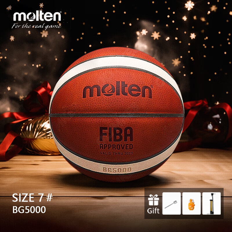 Molten ลูกบาส Basketball ลูกบาสเกตบอลเบอร์ 7 ทำจากหนัง BG5000/GG7X/BG4500
