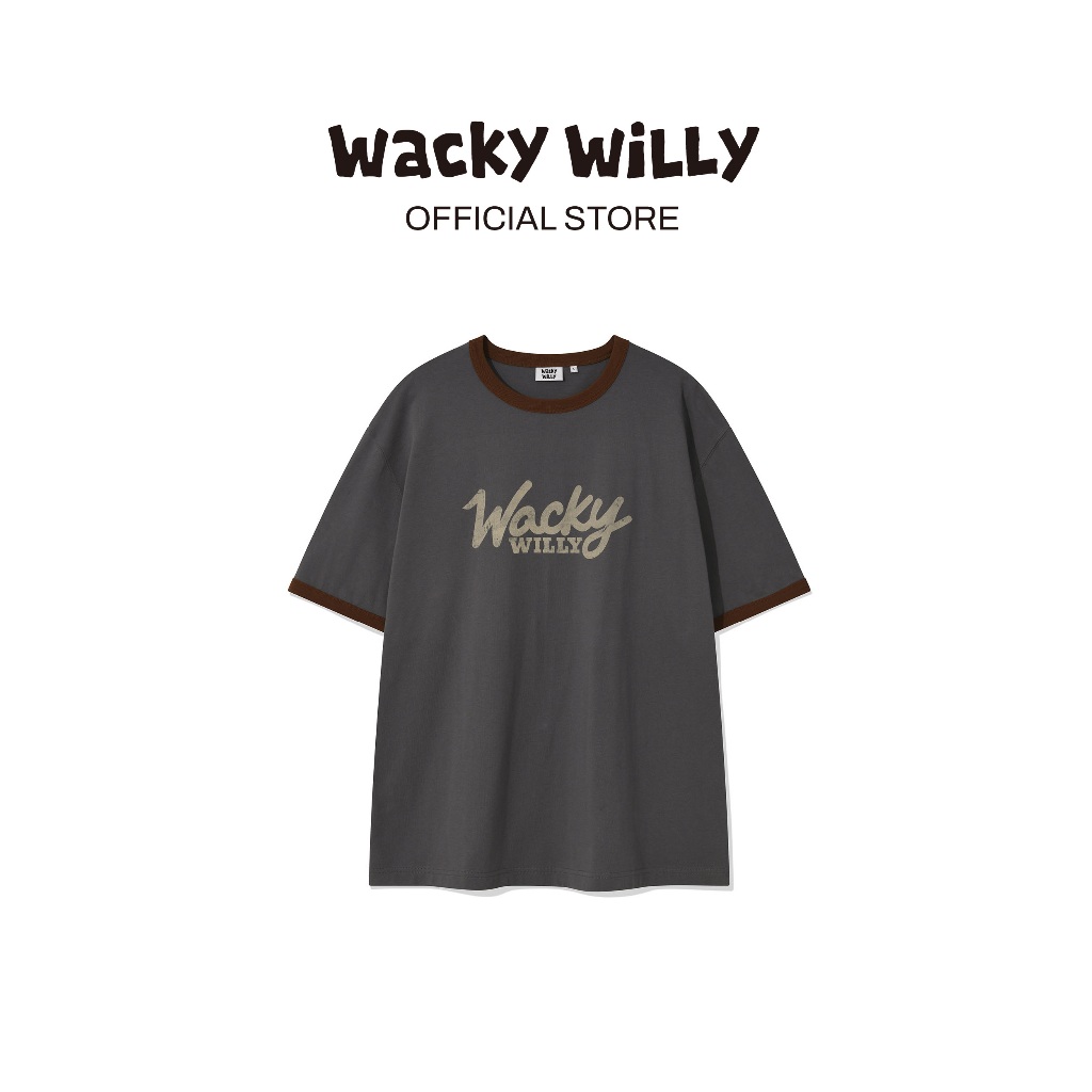 WACKY WILLY เสื้อยืดรุ่น Willy Wacky Ringer Short Sleeve T-Shirt Grey (80161SRGSSU_H5GRXX)