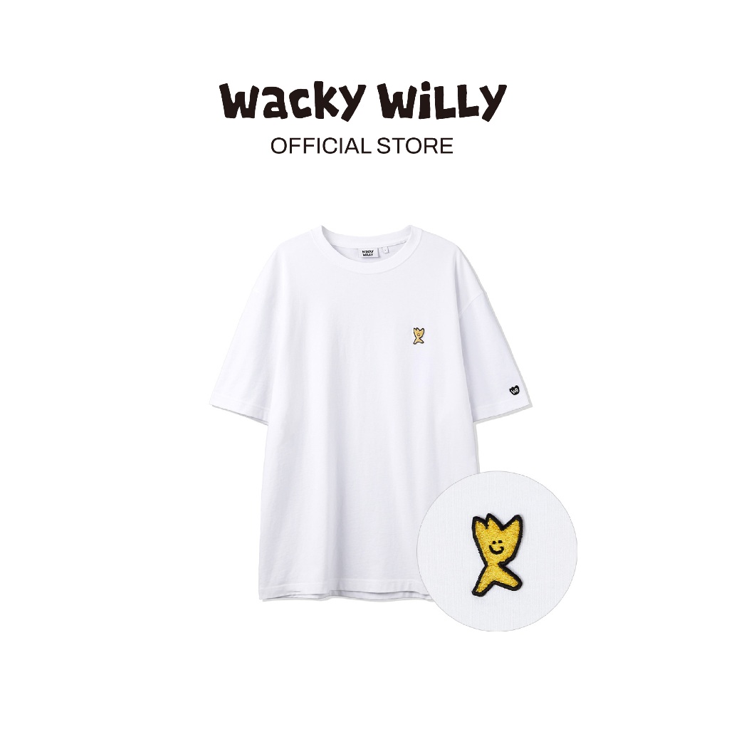 WACKY WILLY เสื้อยืดรุ่น Willy Signature Kiky Wappen Short Sleeve T-Shirt White (80014OKKSSU_H5WHXX)