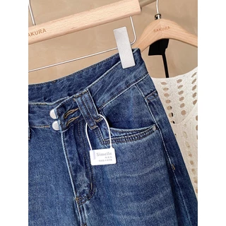 S~5XL Jeans for women กางเกงยีนส์สีน้ำเงินเอวสูงโอเวอร์ไซส์ กางเกงขากว้างสุดเทรนด์และแฟชั่น กางเกงยีนส์ลำลองอเนกประสงค์