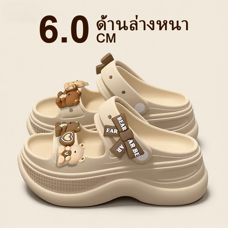 รองเท้าผู้หญิงแพลตฟอร์มด้านนอกสวมใส่ ใหม่ลื่นยชายหาดแฟชั่นความสูง - รูปที่ 4