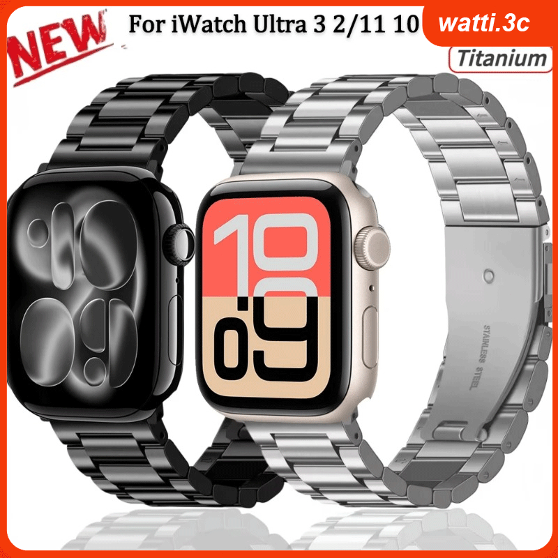 สายโลหะสำหรับสาย Apple Watch 49 มม. 45 มม. 41 มม. 44 มม. 40 มม. 42 มม. 46 มม. สายสแตนเลส iWatch 11 10 Ultra 9 8 7 6 5 SE