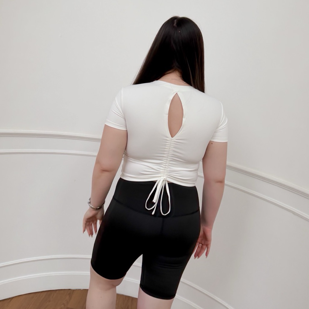 Lady M | ไซส์ใหม่ 3-5XL รุ่นขายดี กางเกงออกกำลังกายขาสั้นสาวอวบ ใส่เล่นโยคะ เล่นกีฬา Everylook ได้ทุกวัน เอวสูงสวยปัง - รูปที่ 6