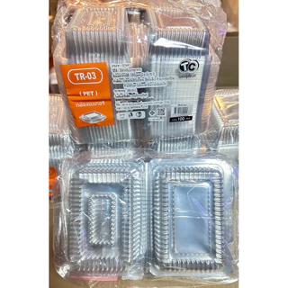 TR-03 (PET) กล่องเบเกอรี่ 1 แพค (100 ชิ้น)