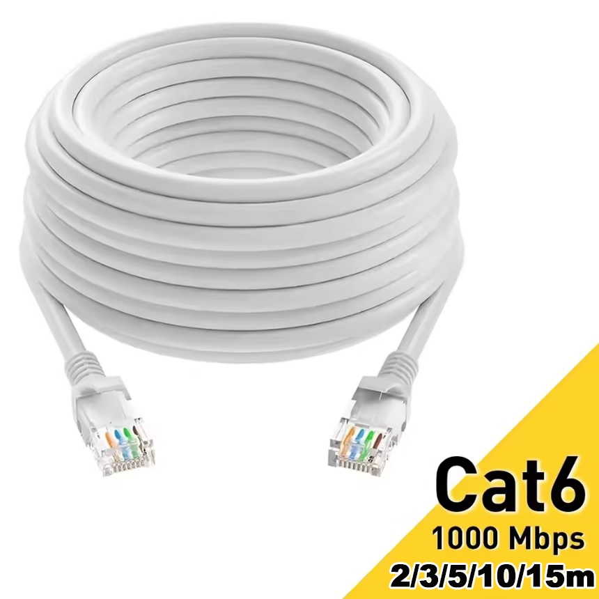 สายแลนสำเร็จรูป CAT6 ,สายแพทคอร์ด Cat 6 Patch Cord , Ethernet High Speed RJ45 Network LAN Cable 1m/2m/3m/5m/10m/15m
