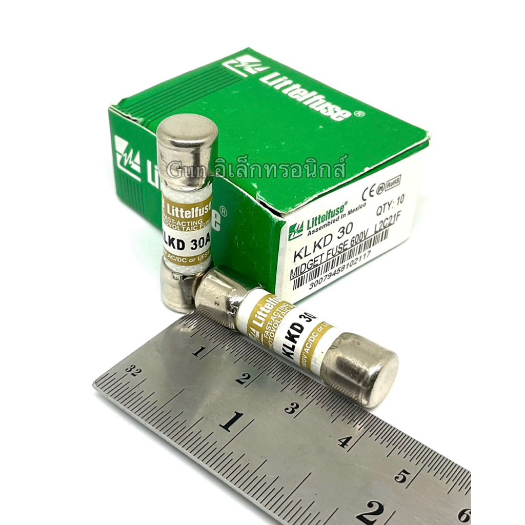 KLKD 30A Fast-acting FUSE ฟิวส์ KLK30 600VAC/DC ฟิวส์ขนาด 10x38มิล (ราคา1ตัว)