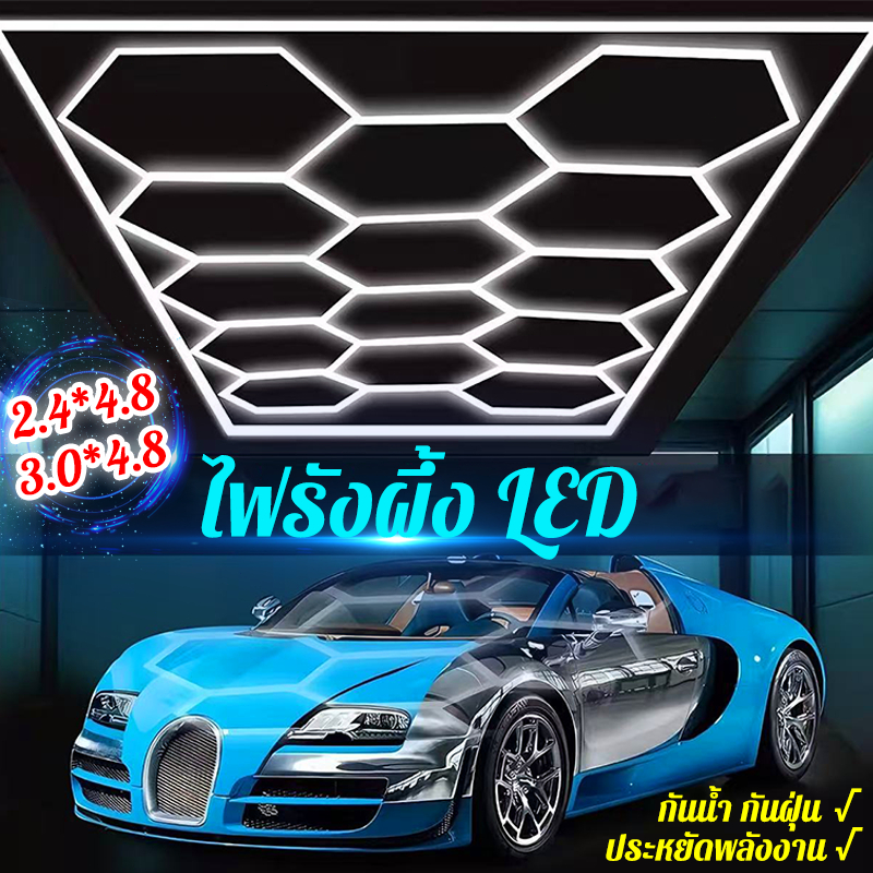 ไฟรังผึ้ง LED 2.4*4.8/3.0*4.8 เมตร ติดตั้งง่าย ประหยัดพลังงาน กันน้ำ กันฝุ่น อัปเกรดเต็มรูปแบบ