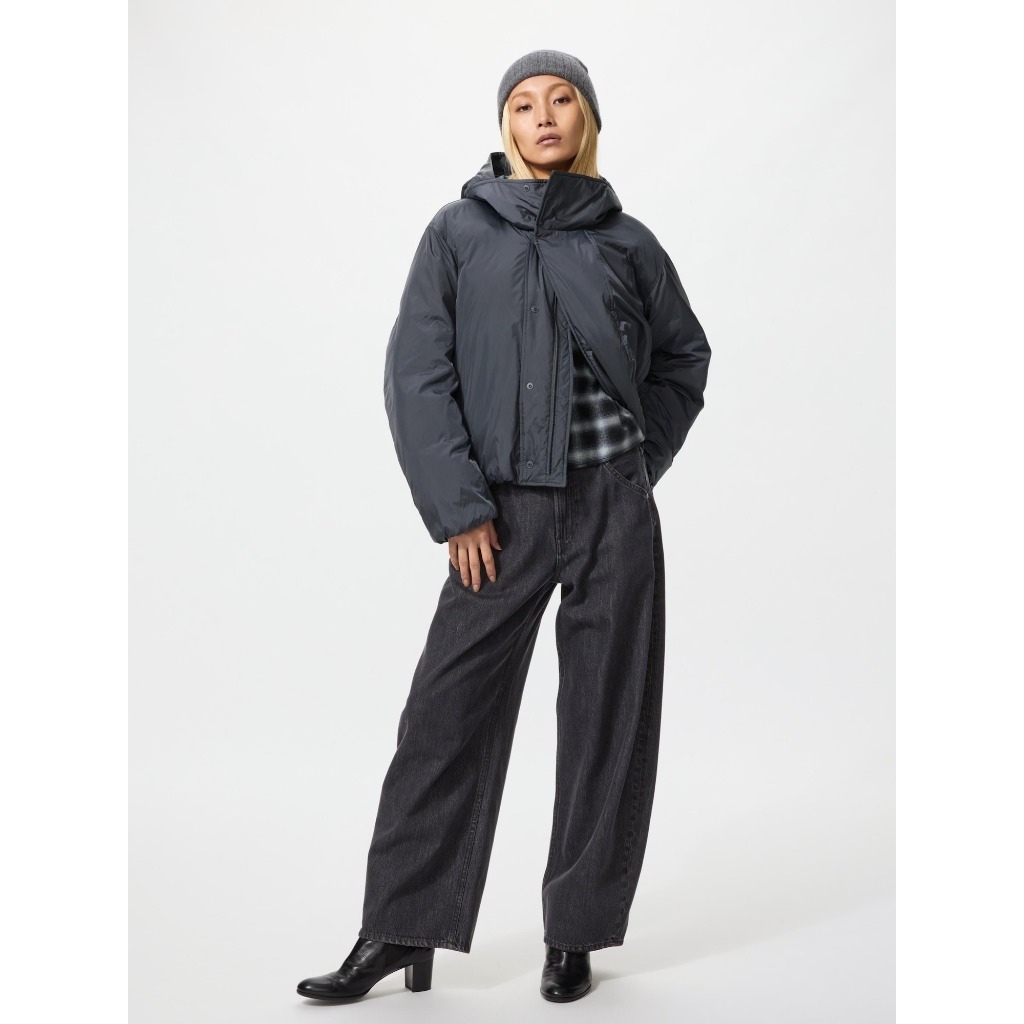 UNIQLO กางเกงยีนส์​ ทรง baggy เอวสูง เอววัดจากกางเกง รูปที่ 3
