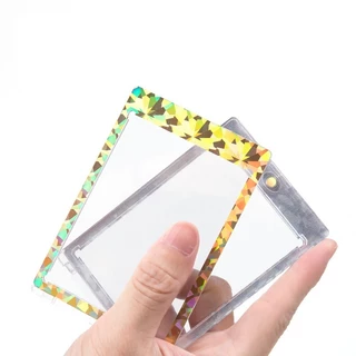 กรอบแม่เหล็กหมุดทอง ขอบลายเลเซอร์ 35pt พร้อมส่ง