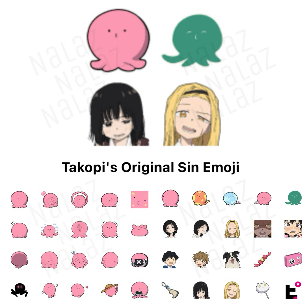 ธีมไลน์ สติกเกอร์ไลน์ อิโมจิ Takopi's Original Sin มังงะ Takopii no Genzai กำเนิดบาปทาโกปี้ Emoji ภา