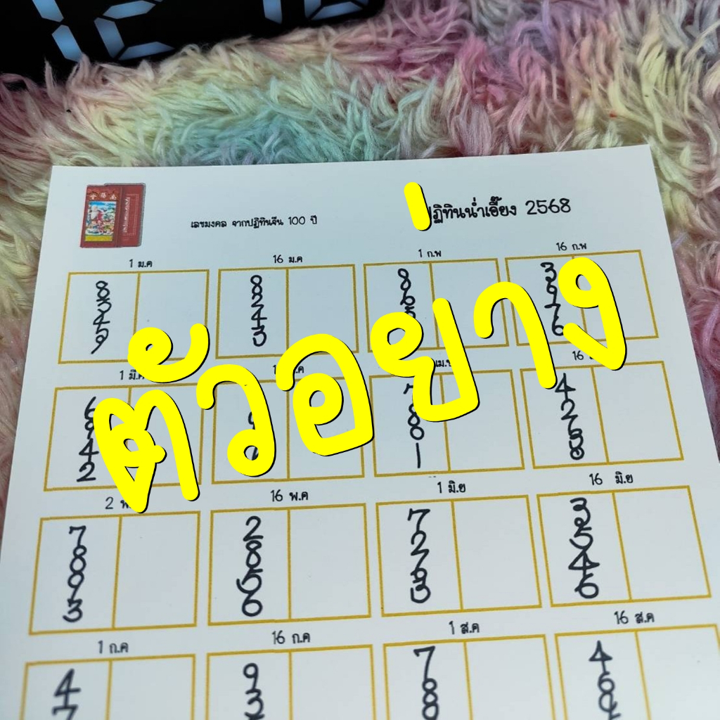 สรุปตัวเลขจาก ปฏิทินน่ำเอี๊ยง (1 ม.ค - 16 ธ.ค 69) ปฏิทินจีนน่ำเอี๊ยง ใบเลขปฏิทินจีน จูป๋อ 2569 ใบใบ้หวย เลขปฏิทินจีน - รูปที่ 4