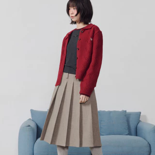 Bemingskirt071(XS-4XL)-BMG Pleated Midi Skirt – ลุคสุภาพที่มีดีเทล ดูดีได้ทุกวันในแบบ BEMING