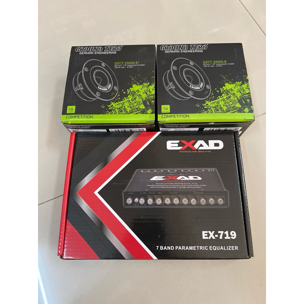 4500บาท ปรี7แบนด์ EXAD รุ่น EX-719 ปรีปรับเสียงติดรถยนต์ พร้อมแหลมจาน