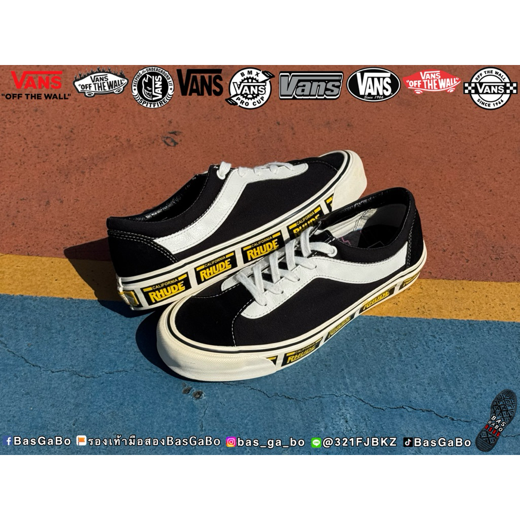 VANS BOLD NI X RHUDE BLACK - WHITE รองเท้ามือสอง รับประกันแท้ Vansมือสอง รองเท้าVans รองเท้าVansมือส