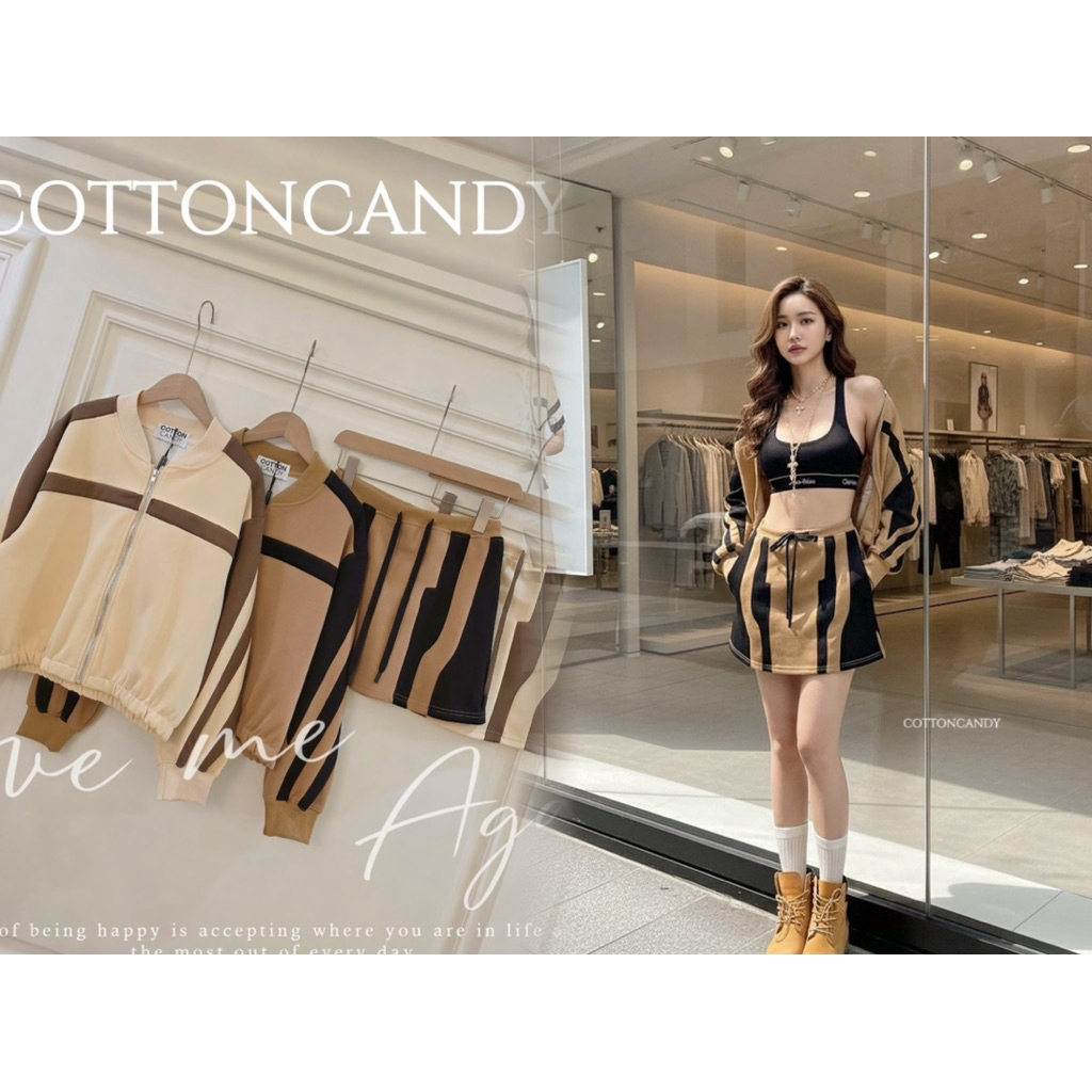 #Cotton Candy🍭เซตสปอร์ตทูโทน**สีใหม่ New Nikie korea set